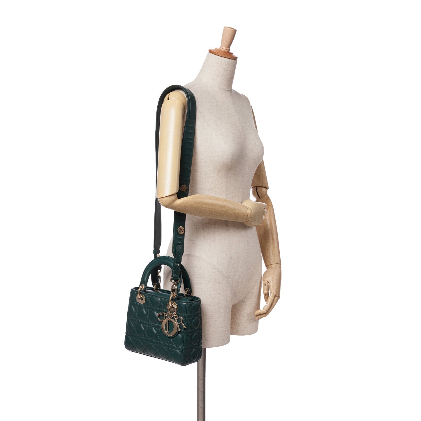 Dior Small Lambskin Cannage My ABCDior Lady Dior Green