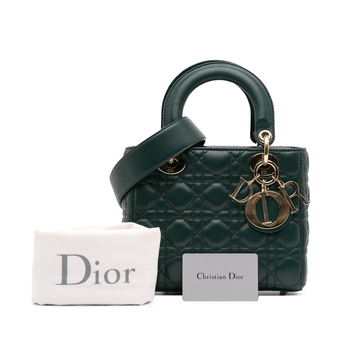 Dior Small Lambskin Cannage My ABCDior Lady Dior Green