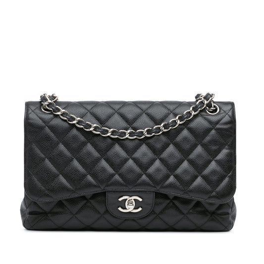 Chanel Jumbo Classic Caviar Double Flap Black