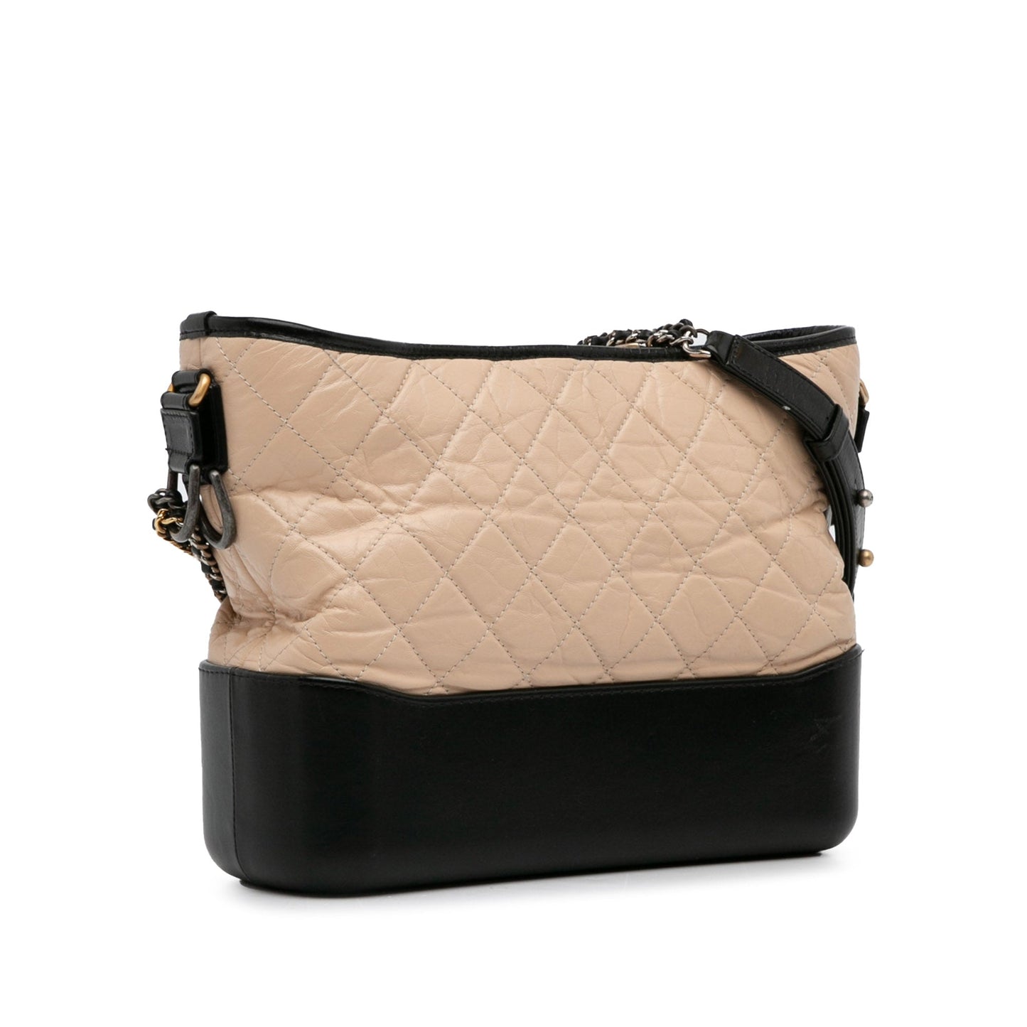 Chanel Medium Bicolor Lambskin Gabrielle Crossbody Brown