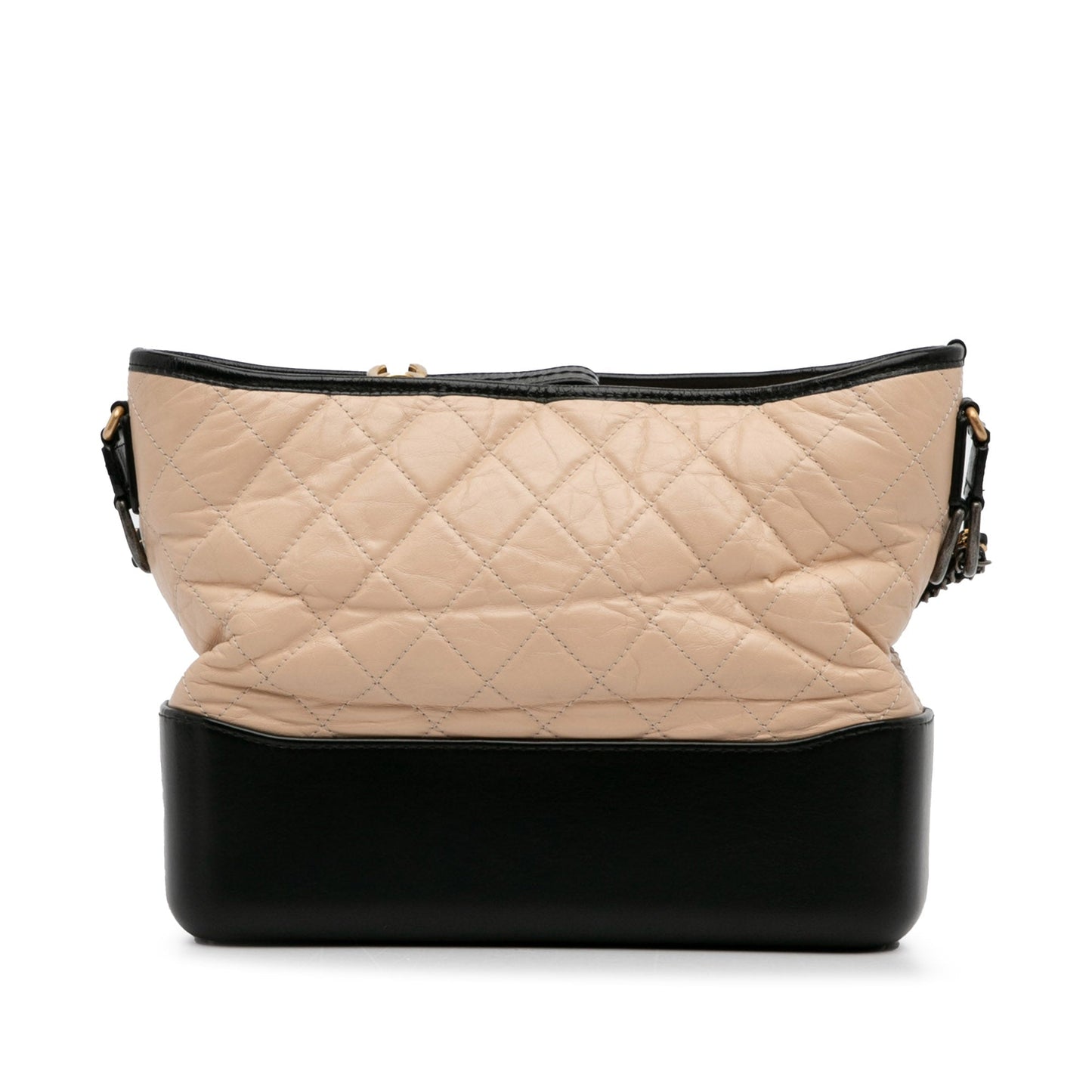 Chanel Medium Bicolor Lambskin Gabrielle Crossbody Brown