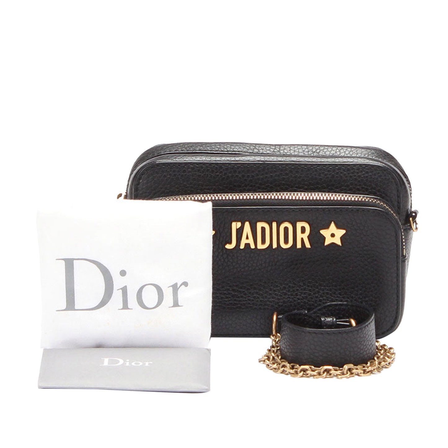 Dior J'Adior Camera Case Clutch with Chain Black