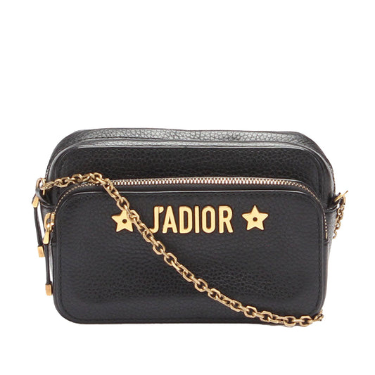 Dior J'Adior Camera Case Clutch with Chain Black
