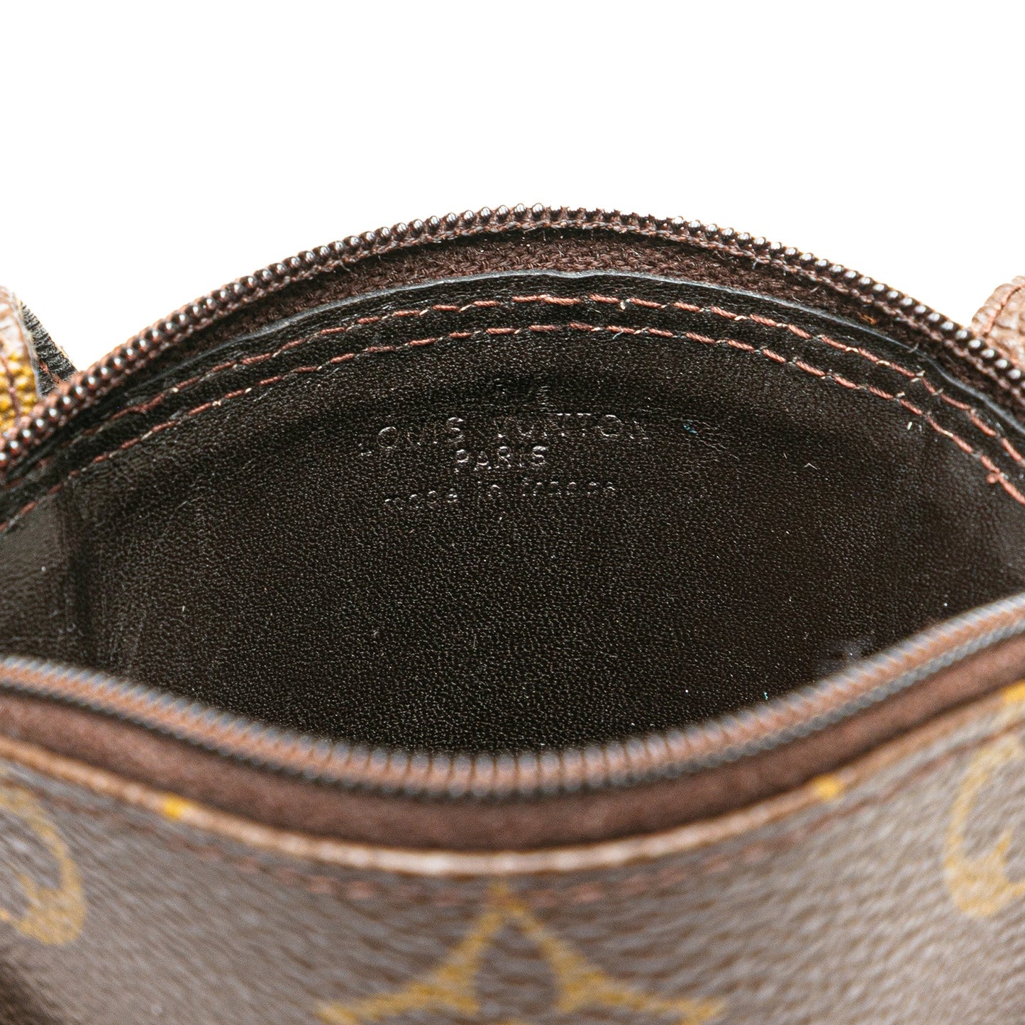 Louis Vuitton Monogram Pochette Secret Passport Holder Brown
