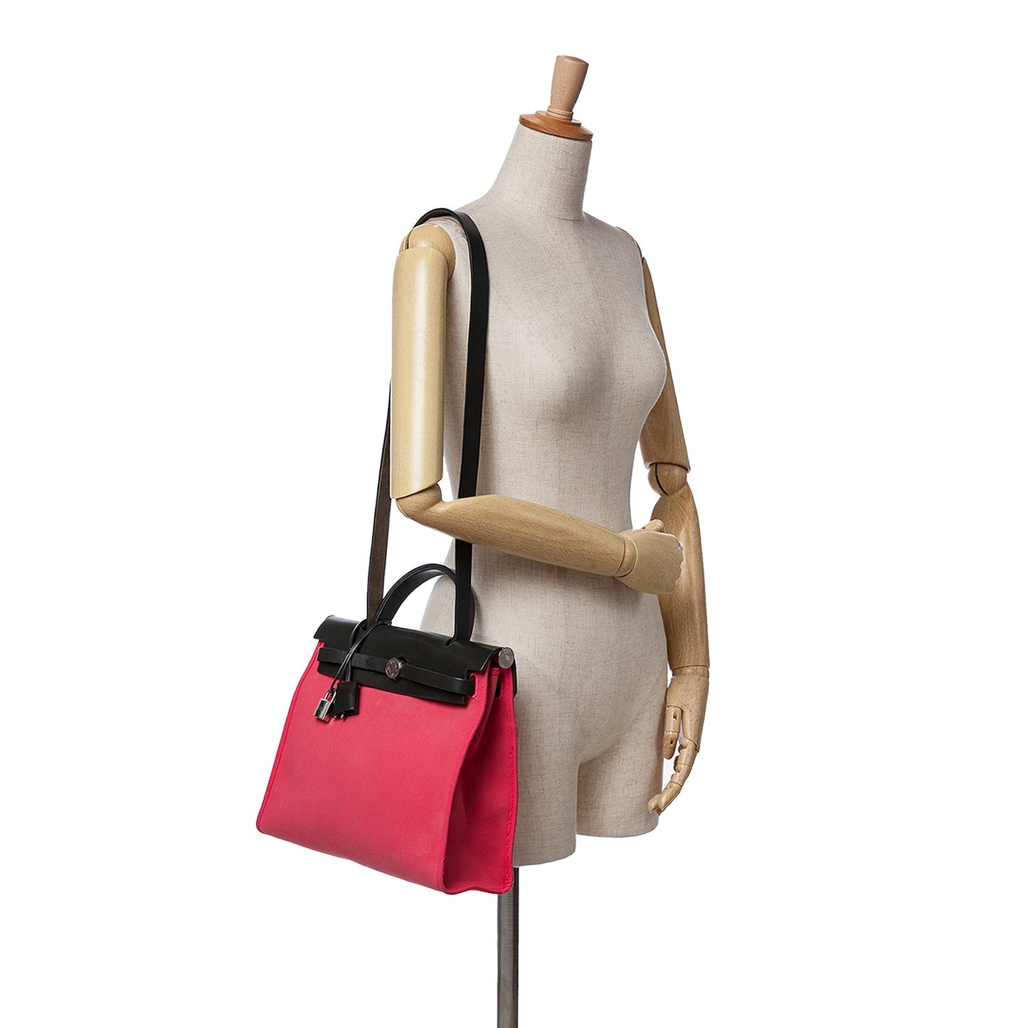 Hermès Toile Herbag Zip 31 Pink