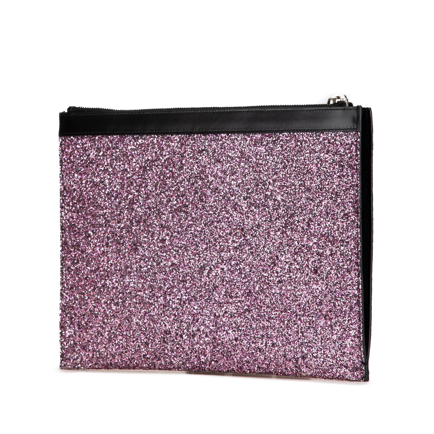 Saint Laurent Glittered Leather Zipped Tablet Pouch Pink