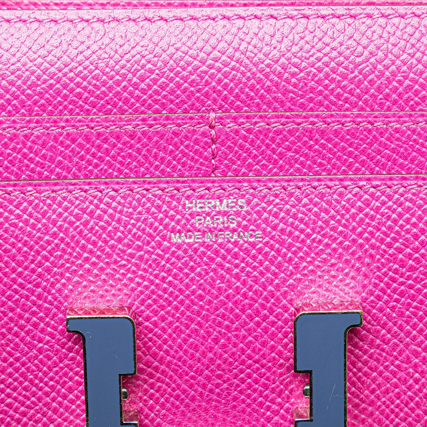 Hermès Epsom Constance Compact Wallet Pink