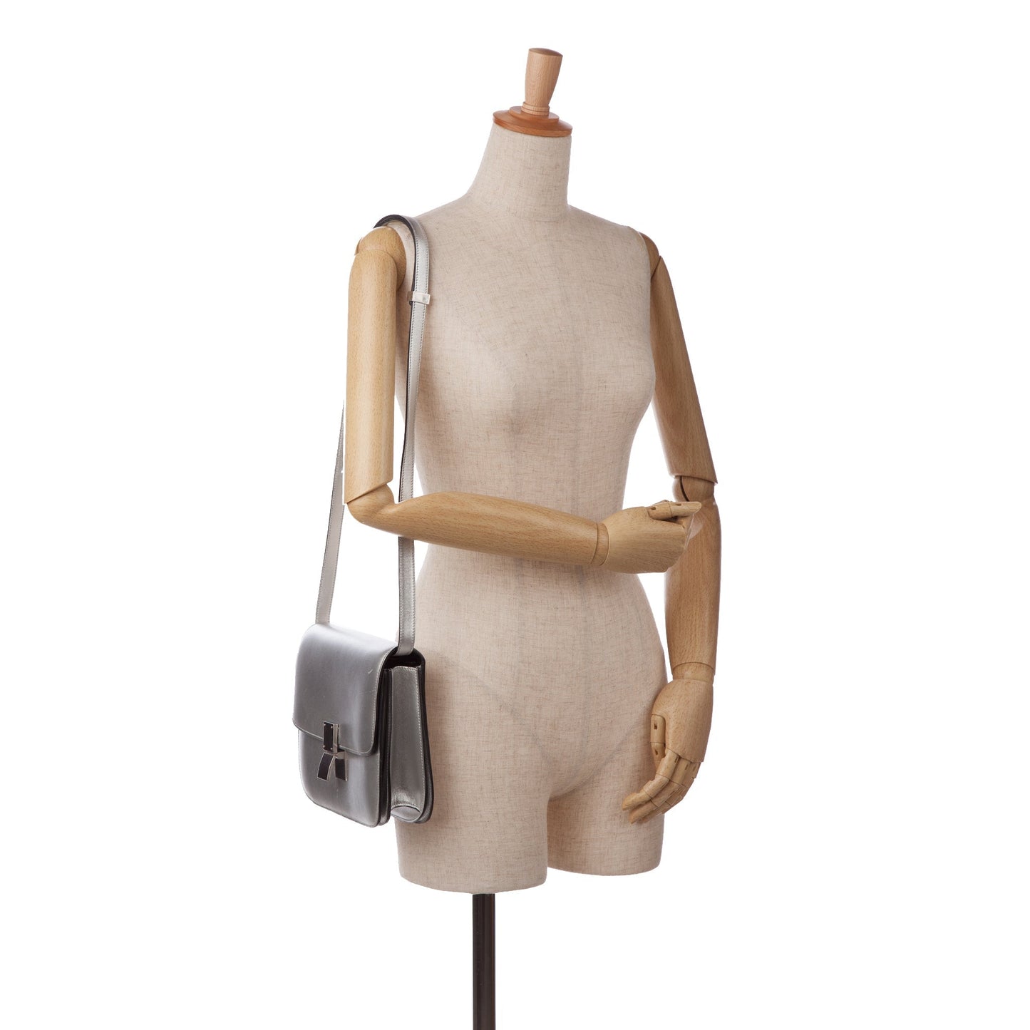 Celine Medium Calfskin Classic Box Silver