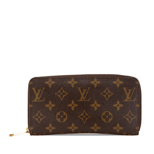 Louis Vuitton Monogram Zippy Long Wallet Brown