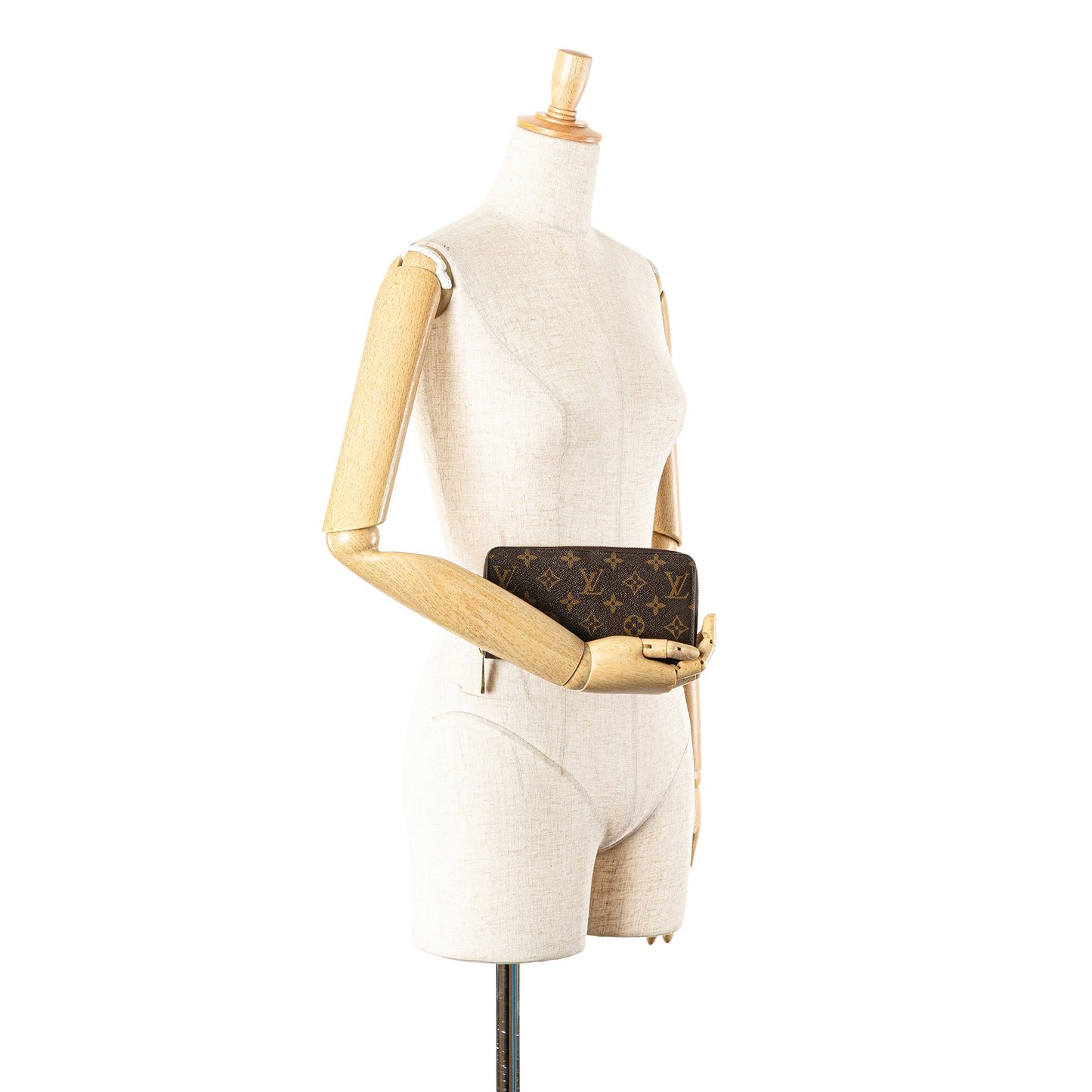 Louis Vuitton Monogram Zippy Long Wallet Brown