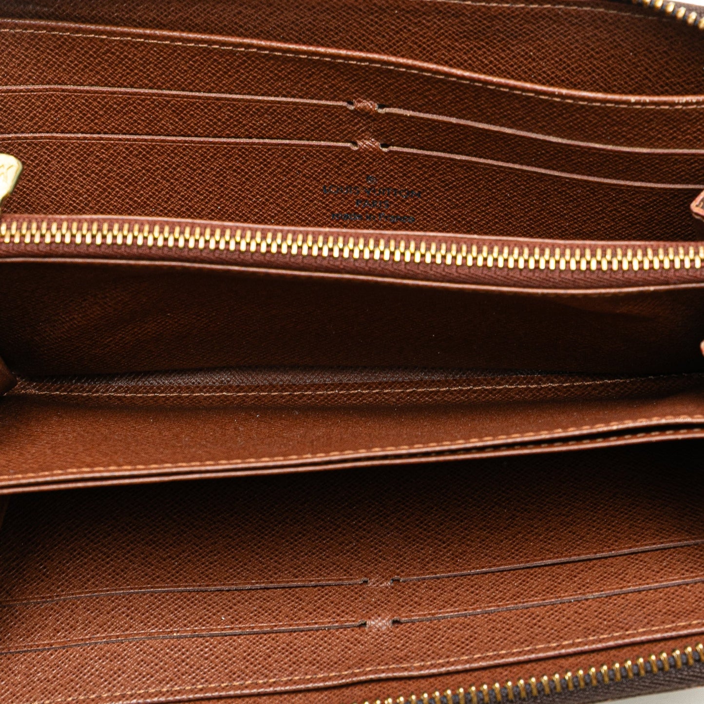 Louis Vuitton Monogram Zippy Long Wallet Brown