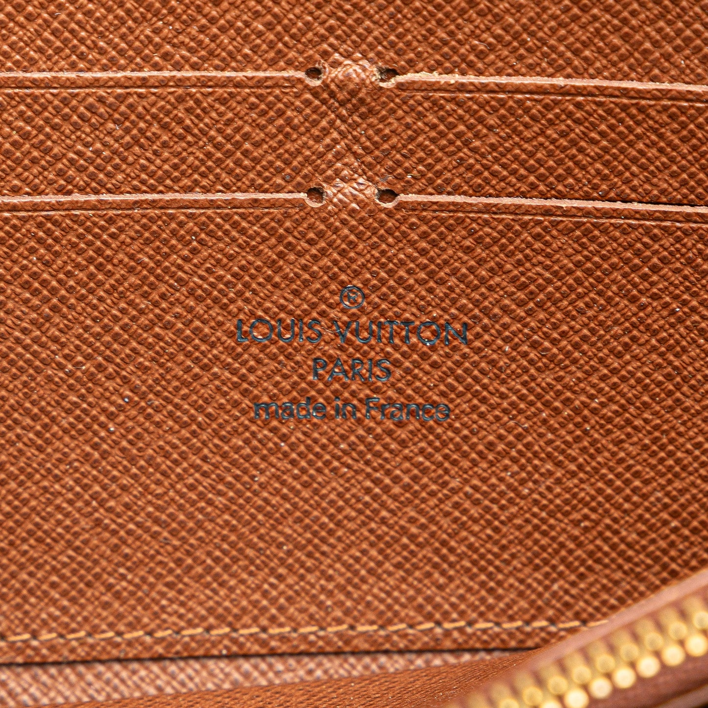 Louis Vuitton Monogram Zippy Long Wallet Brown