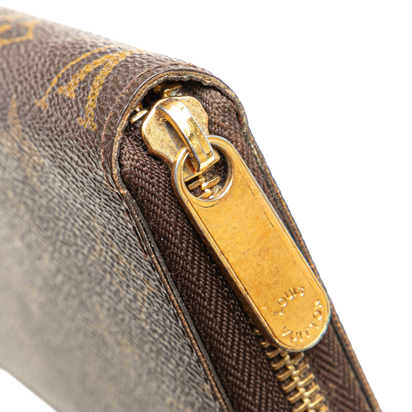 Louis Vuitton Monogram Zippy Long Wallet Brown