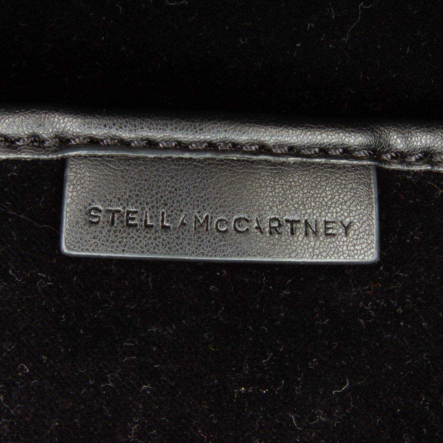 Stella McCartney Mini Crystal Monogram Round Crossbody Black