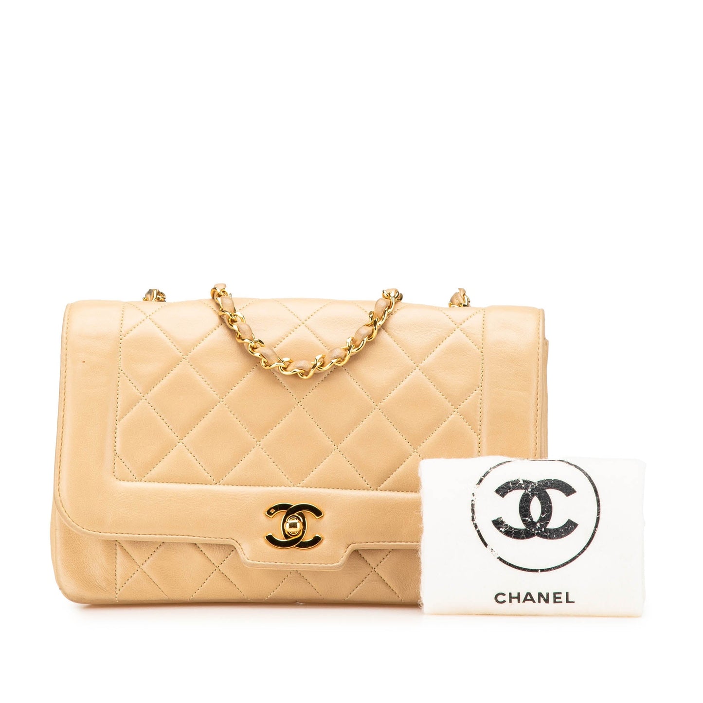 Chanel Medium Lambskin Diana Full Flap Brown