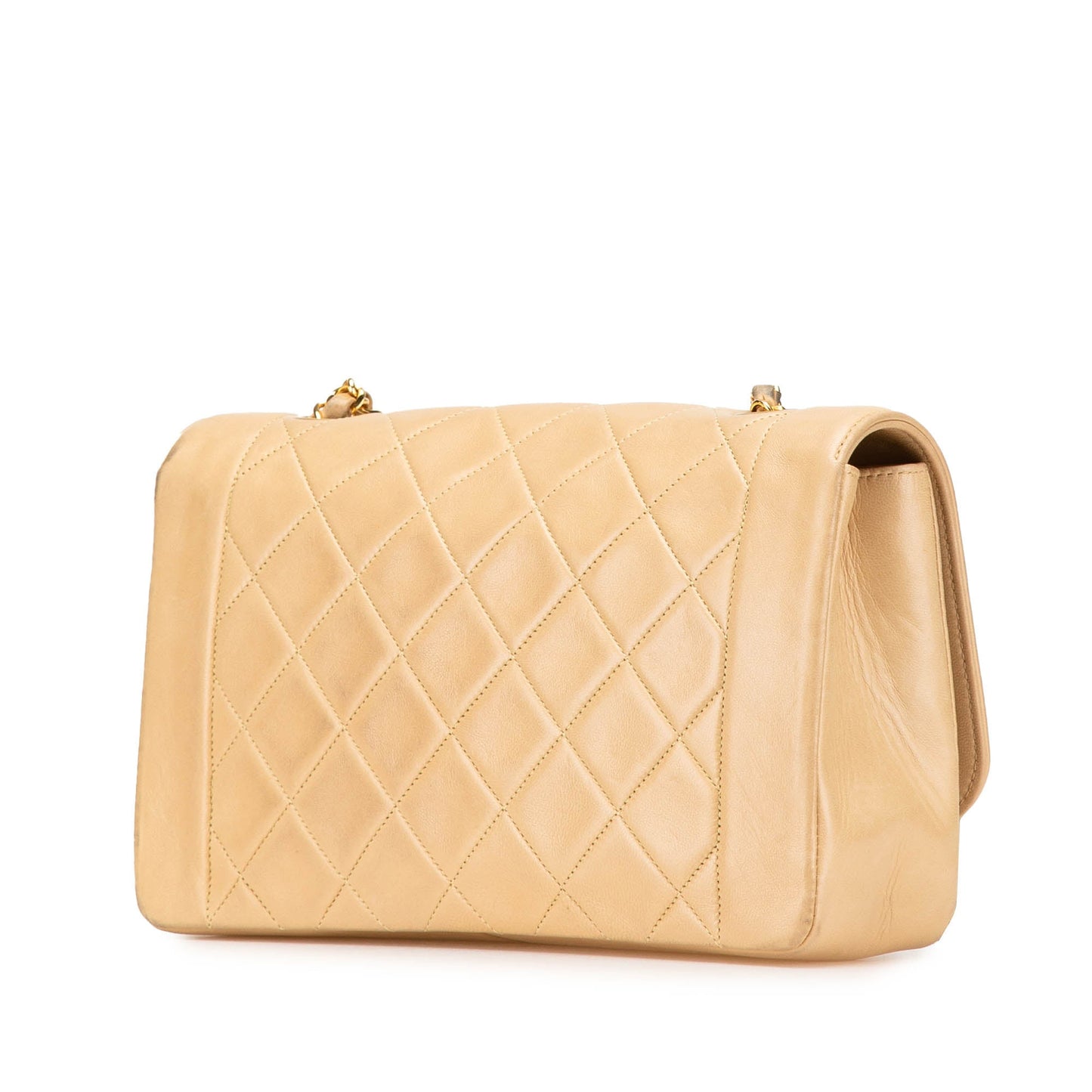 Chanel Medium Lambskin Diana Full Flap Brown
