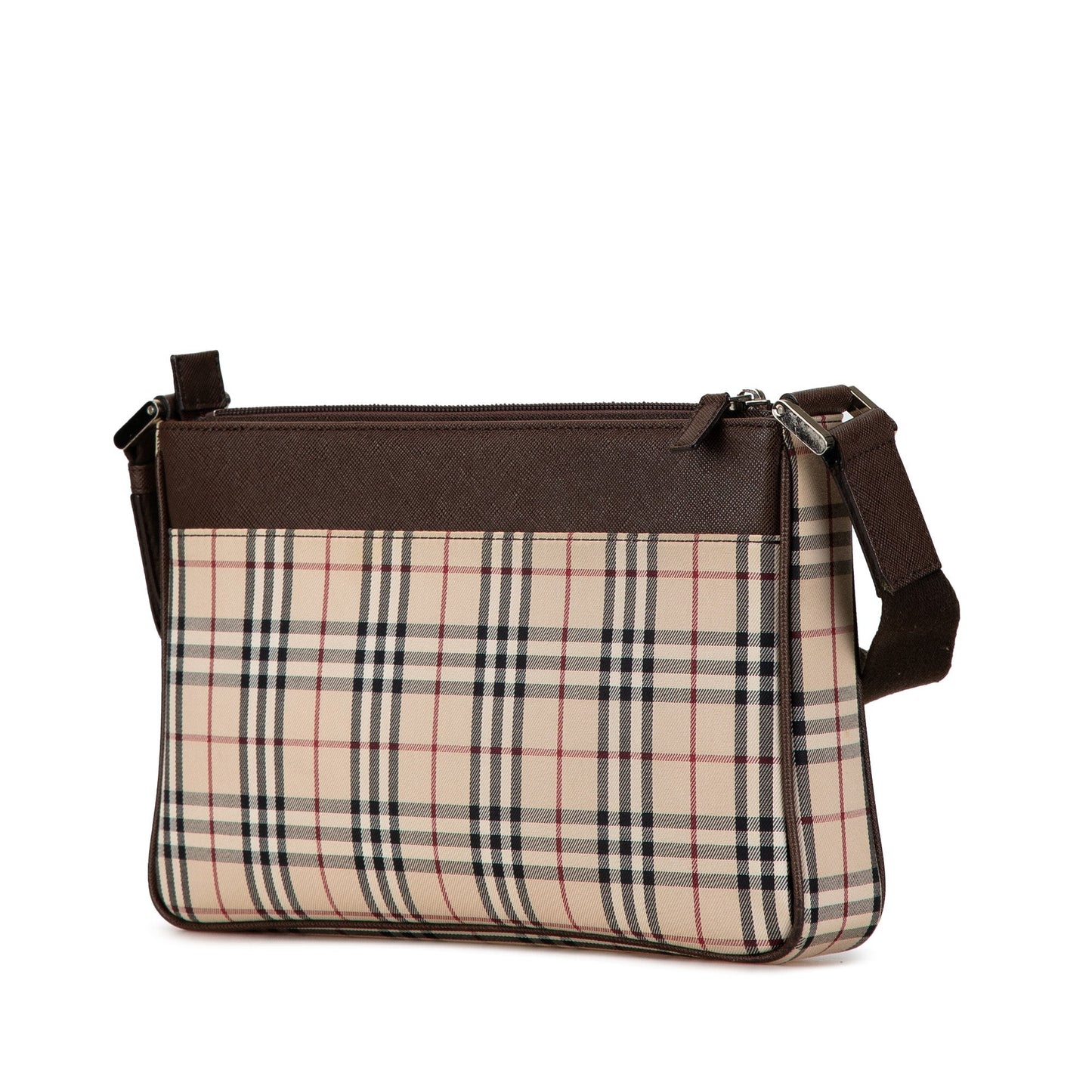 Burberry House Check Canvas Crossbody Brown