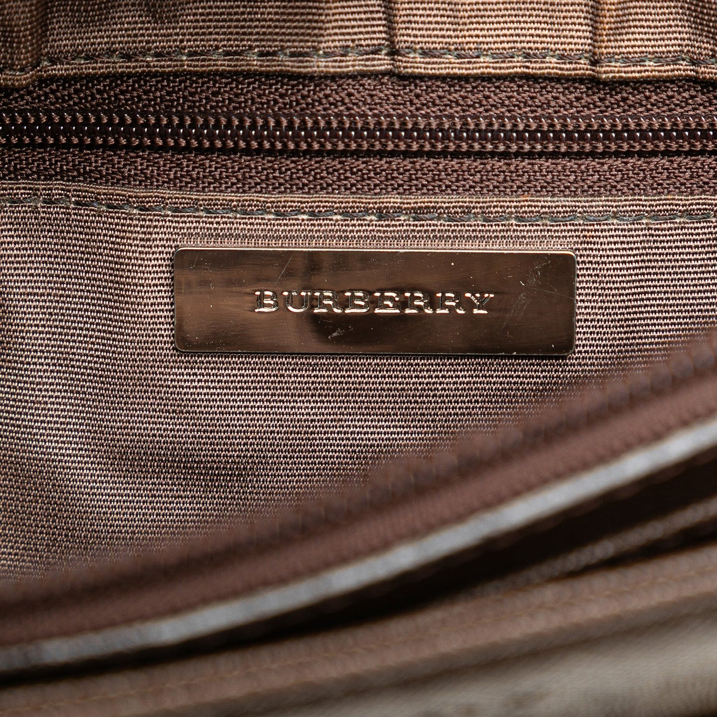 Burberry House Check Canvas Crossbody Brown