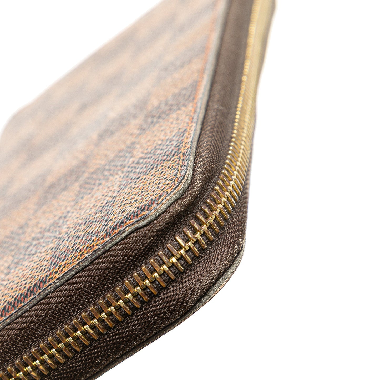 Louis Vuitton Damier Ebene Zippy Long Wallet Brown