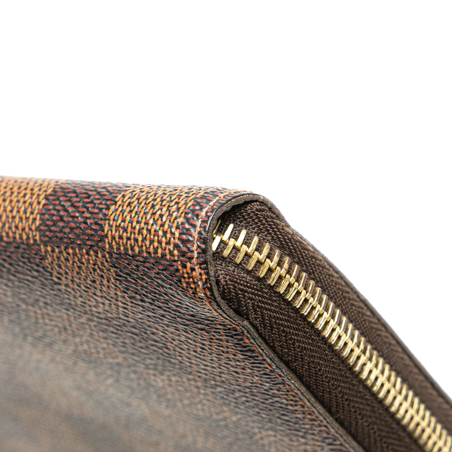 Louis Vuitton Damier Ebene Zippy Long Wallet Brown