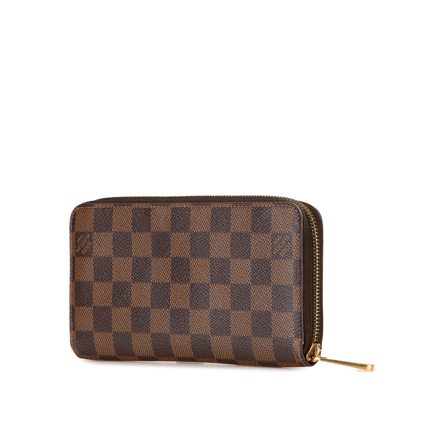 Louis Vuitton Damier Ebene Zippy Long Wallet Brown