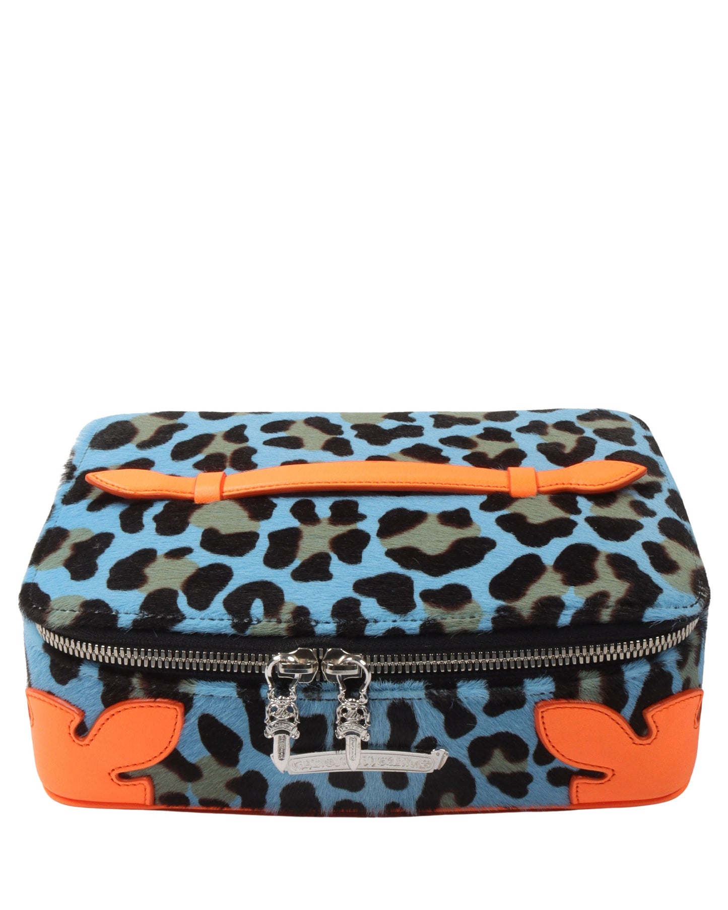St. Barth Leather & Pony Hair Jewelry Case