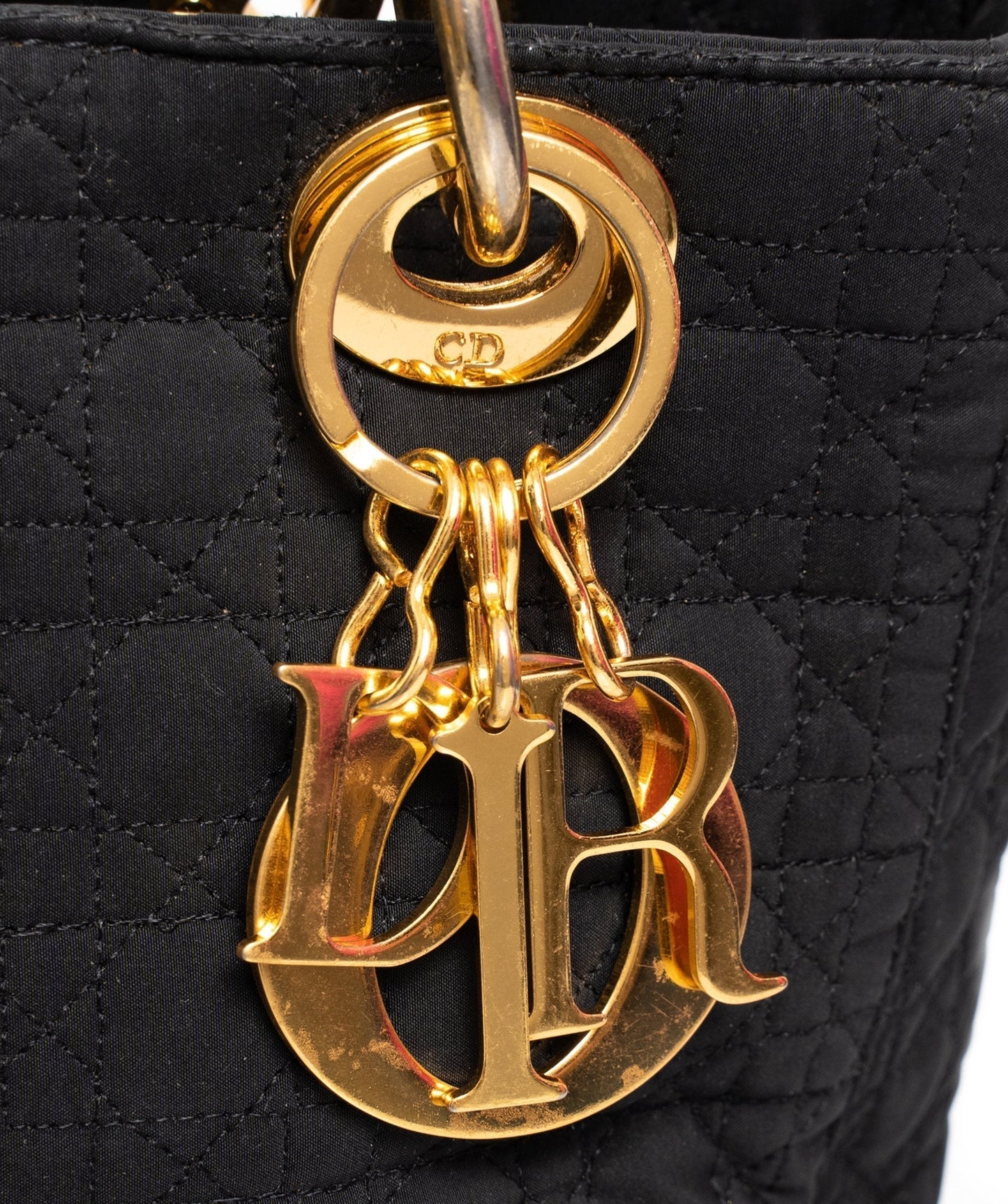 Christian Dior Canage Lady Dior Hand Bag Nylon Black - AWL1649