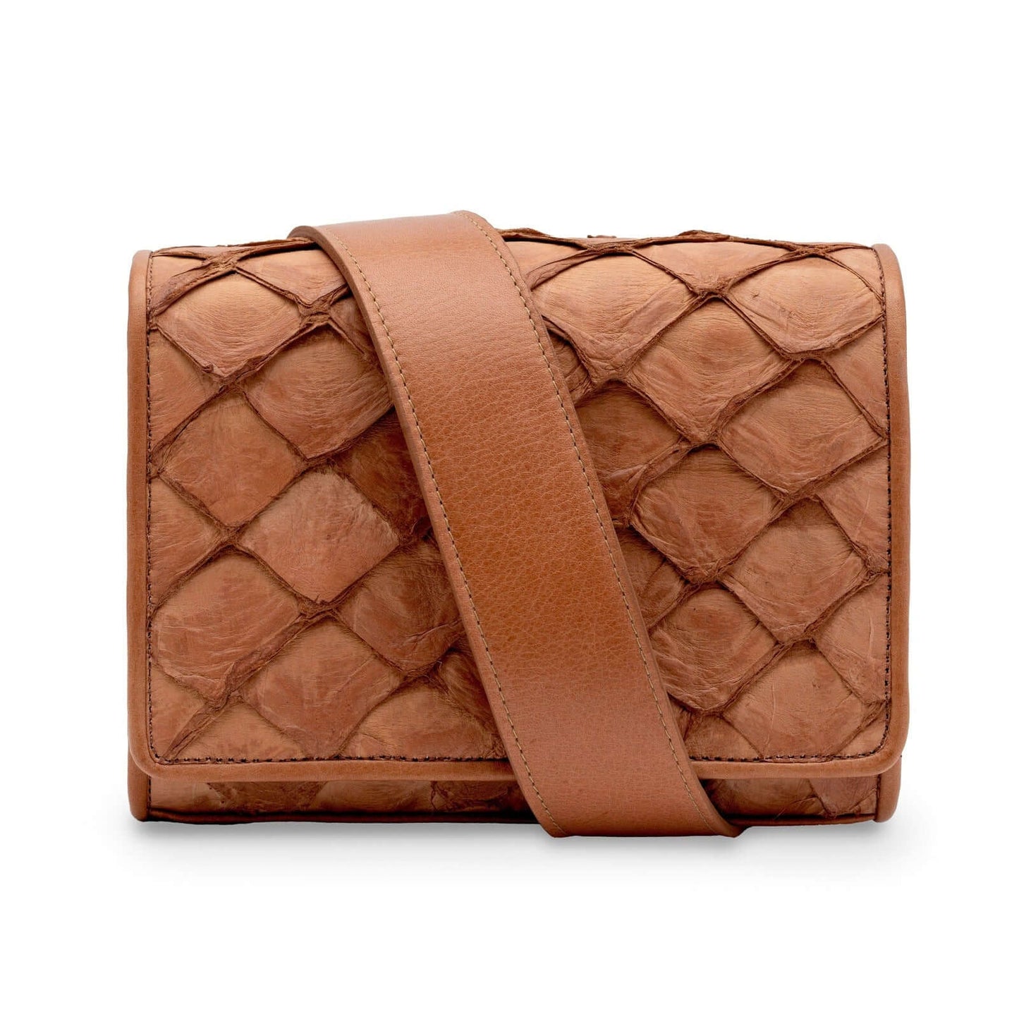 Lola Crossbody - Cognac Pirarucu