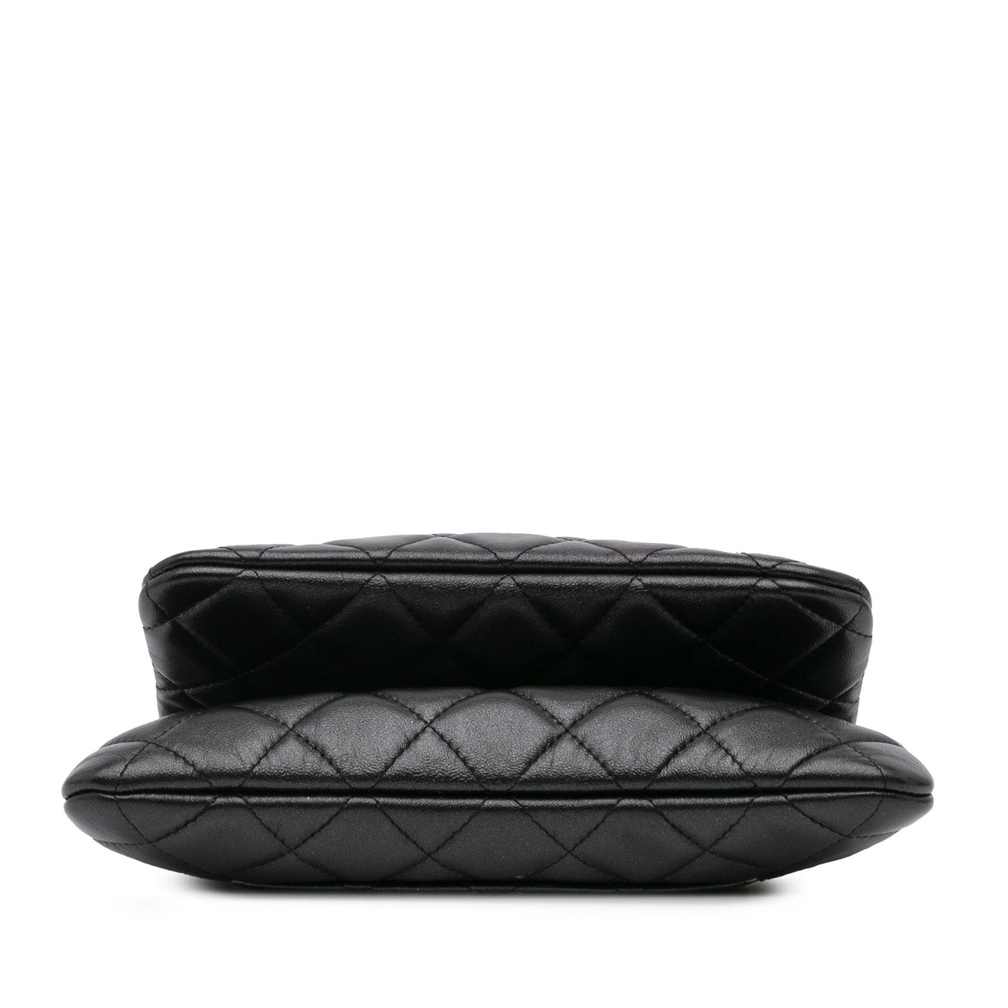 Chanel Quilted Lambskin Double Case with Chain Black