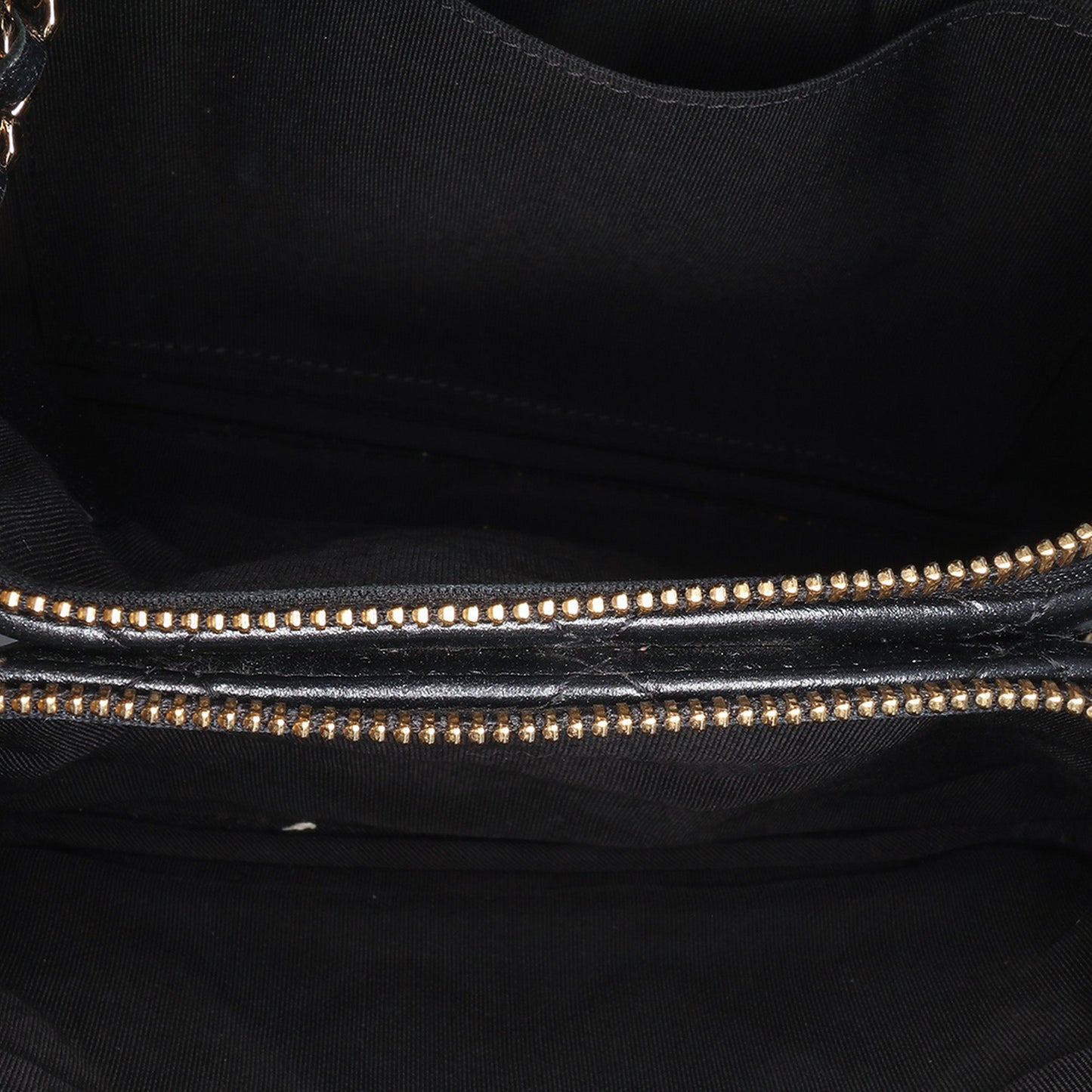Chanel Quilted Lambskin Double Case with Chain Black