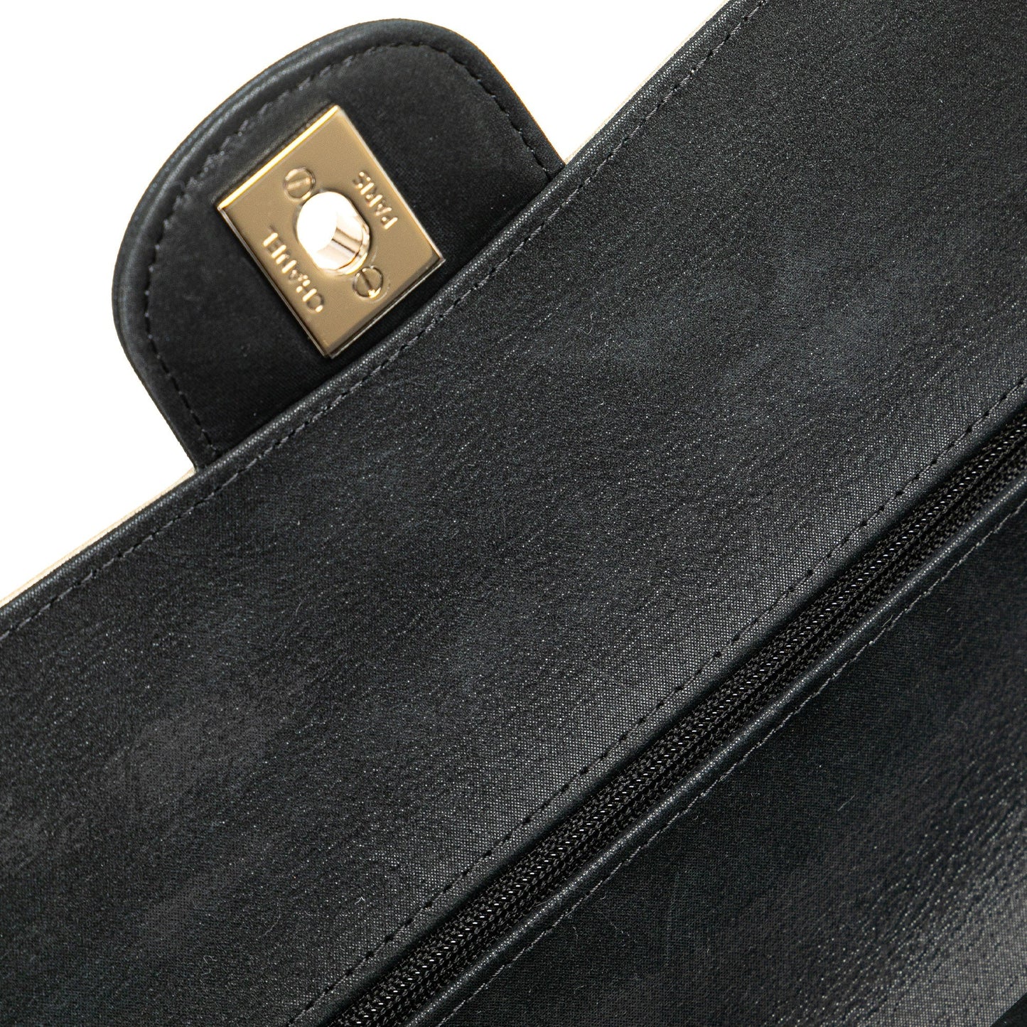 Chanel Medium Classic Bicolor Caviar Double Flap Silver