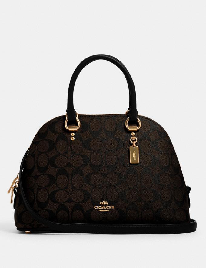 Coach Leather Signature Katy Satchel Brown