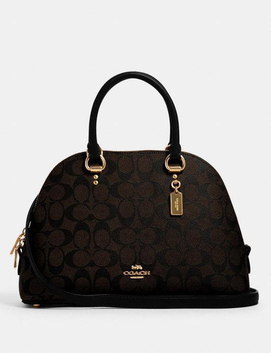 Coach Leather Signature Katy Satchel Brown