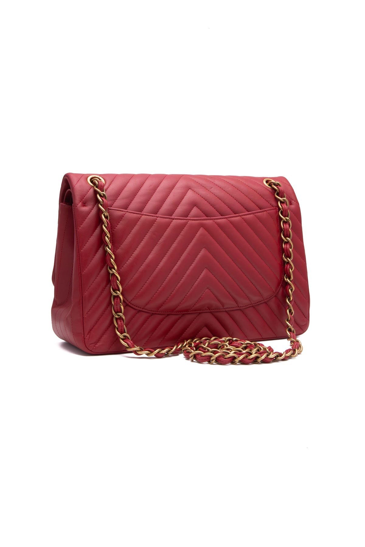 Chevron Jumbo Double Flap Bag