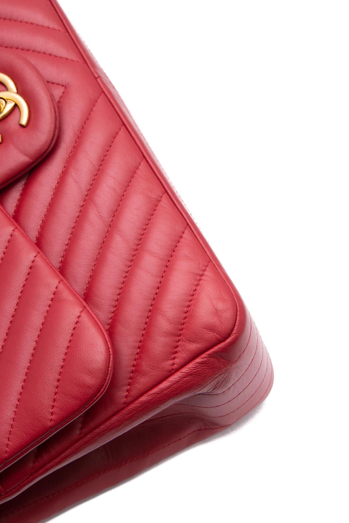 Chevron Jumbo Double Flap Bag