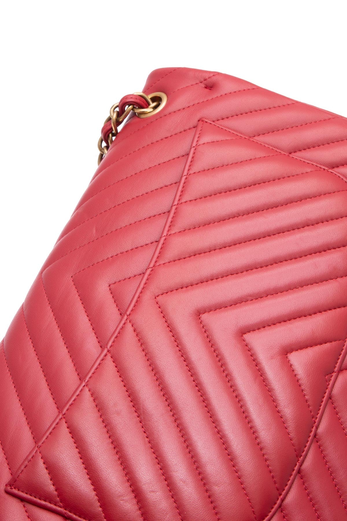 Chevron Jumbo Double Flap Bag