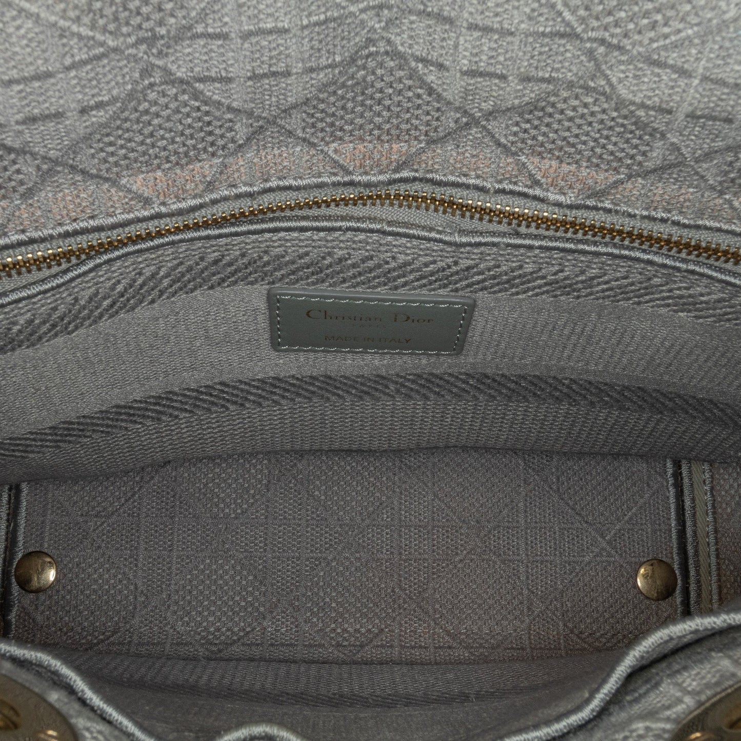 Dior Medium Canvas Cannage Lady D Lite Gray