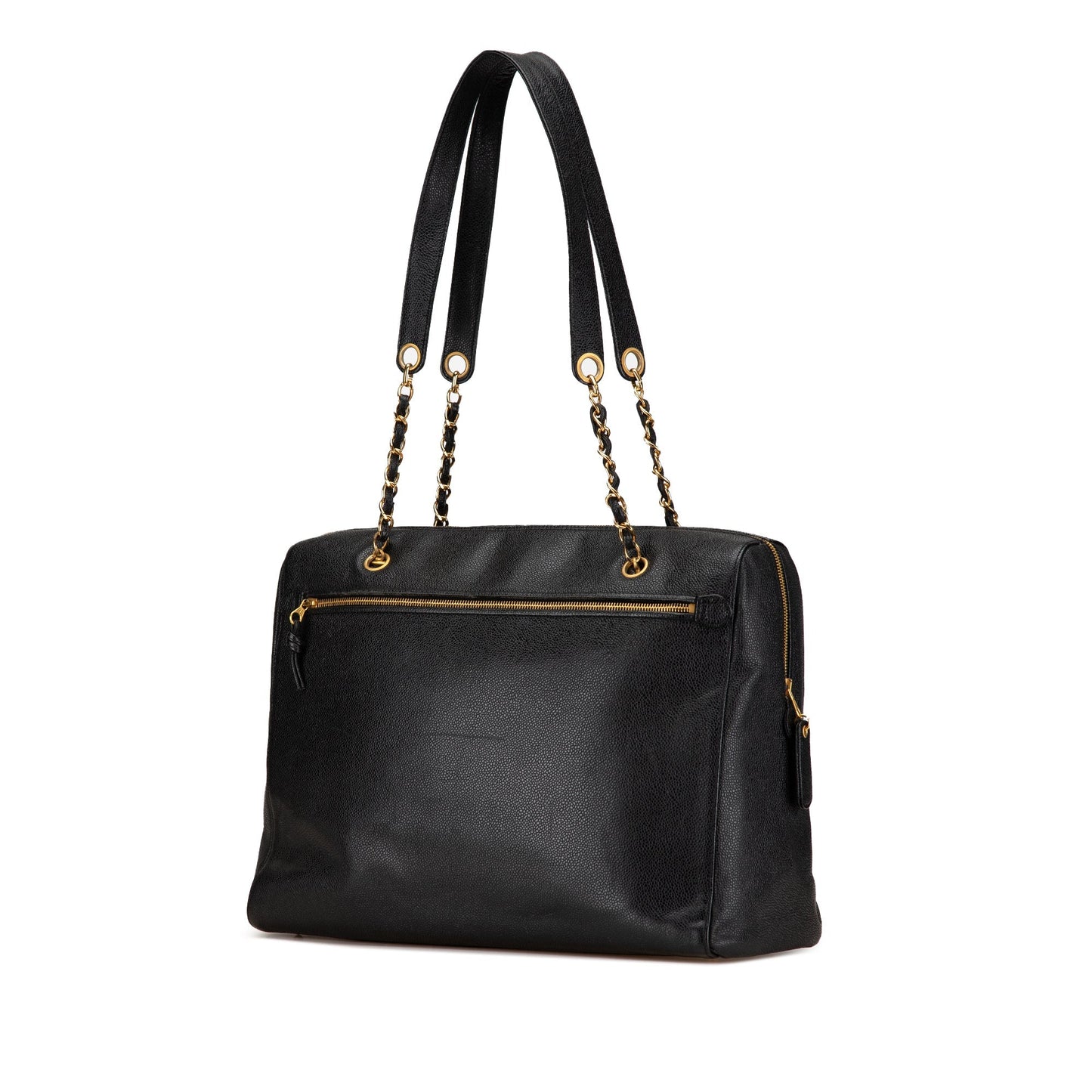 Chanel Caviar CC Shoulder Bag Black