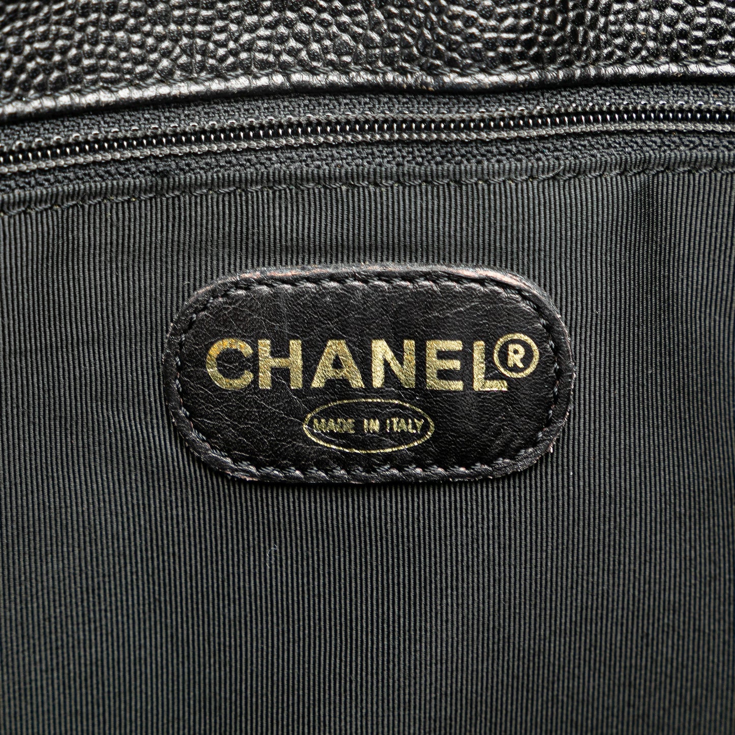 Chanel Caviar CC Shoulder Bag Black