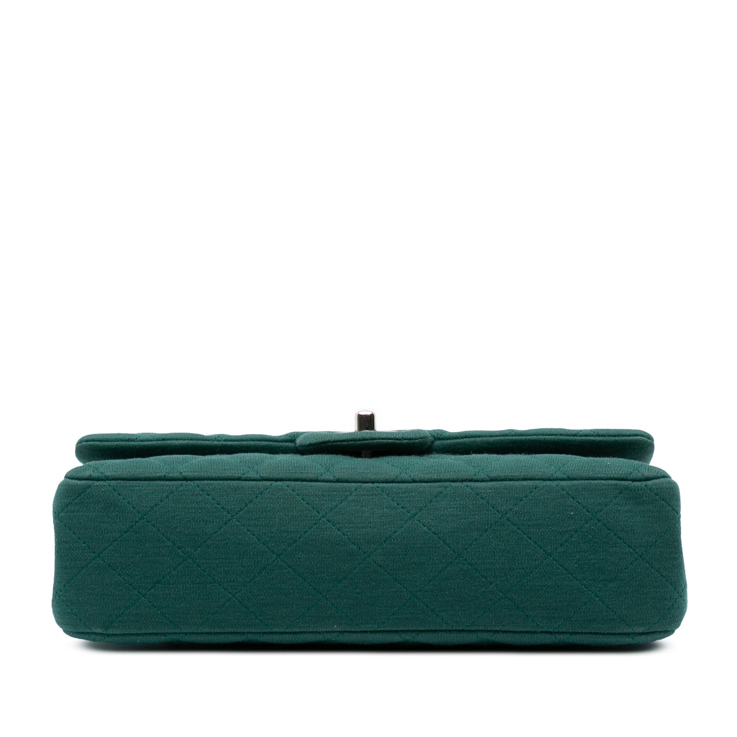 Chanel Medium Classic Jersey Double Flap Green