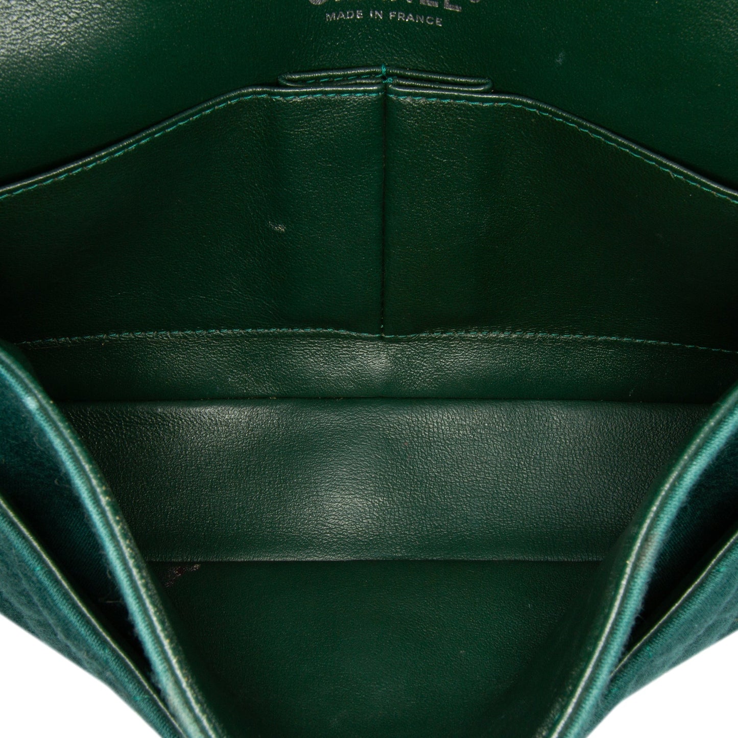 Chanel Medium Classic Jersey Double Flap Green