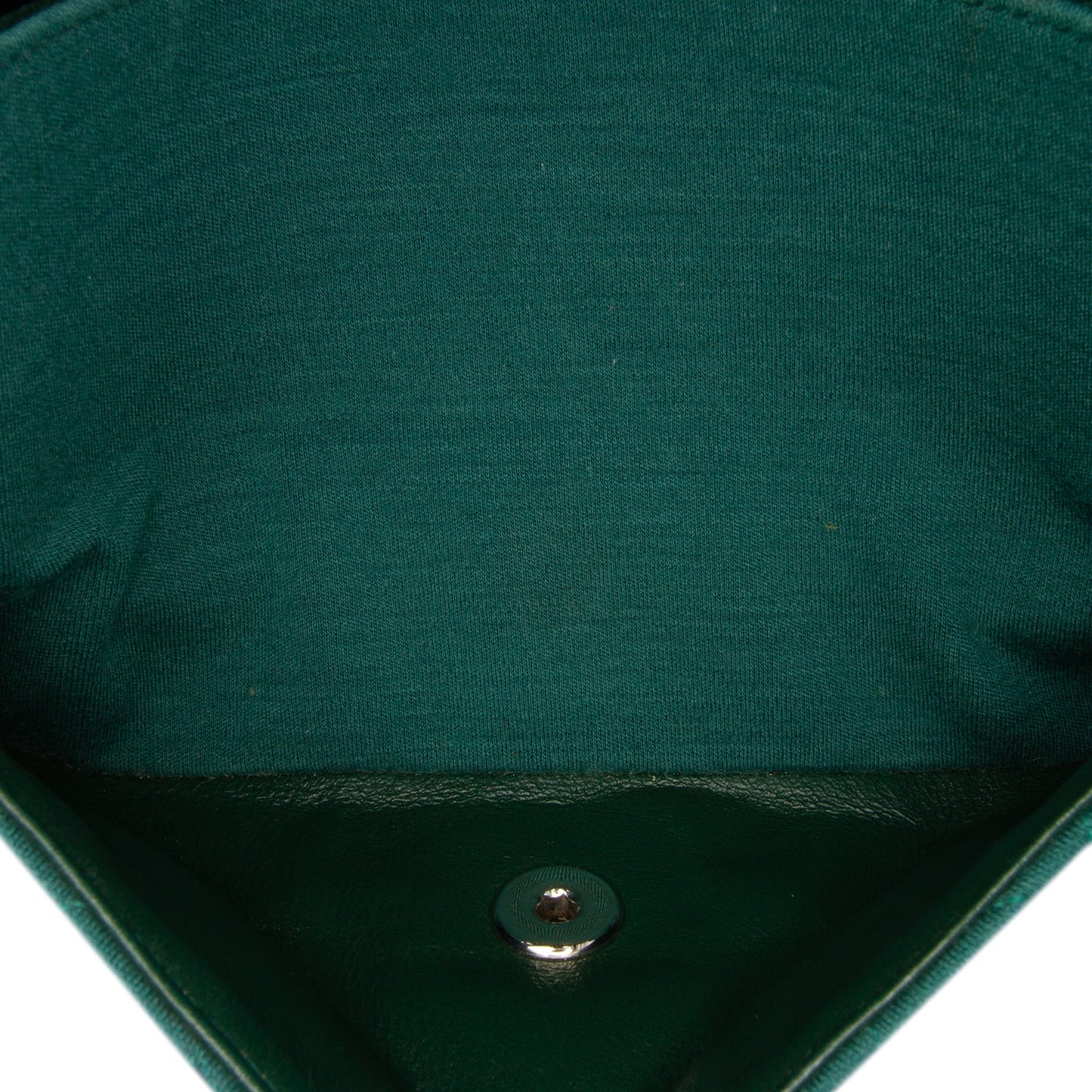 Chanel Medium Classic Jersey Double Flap Green