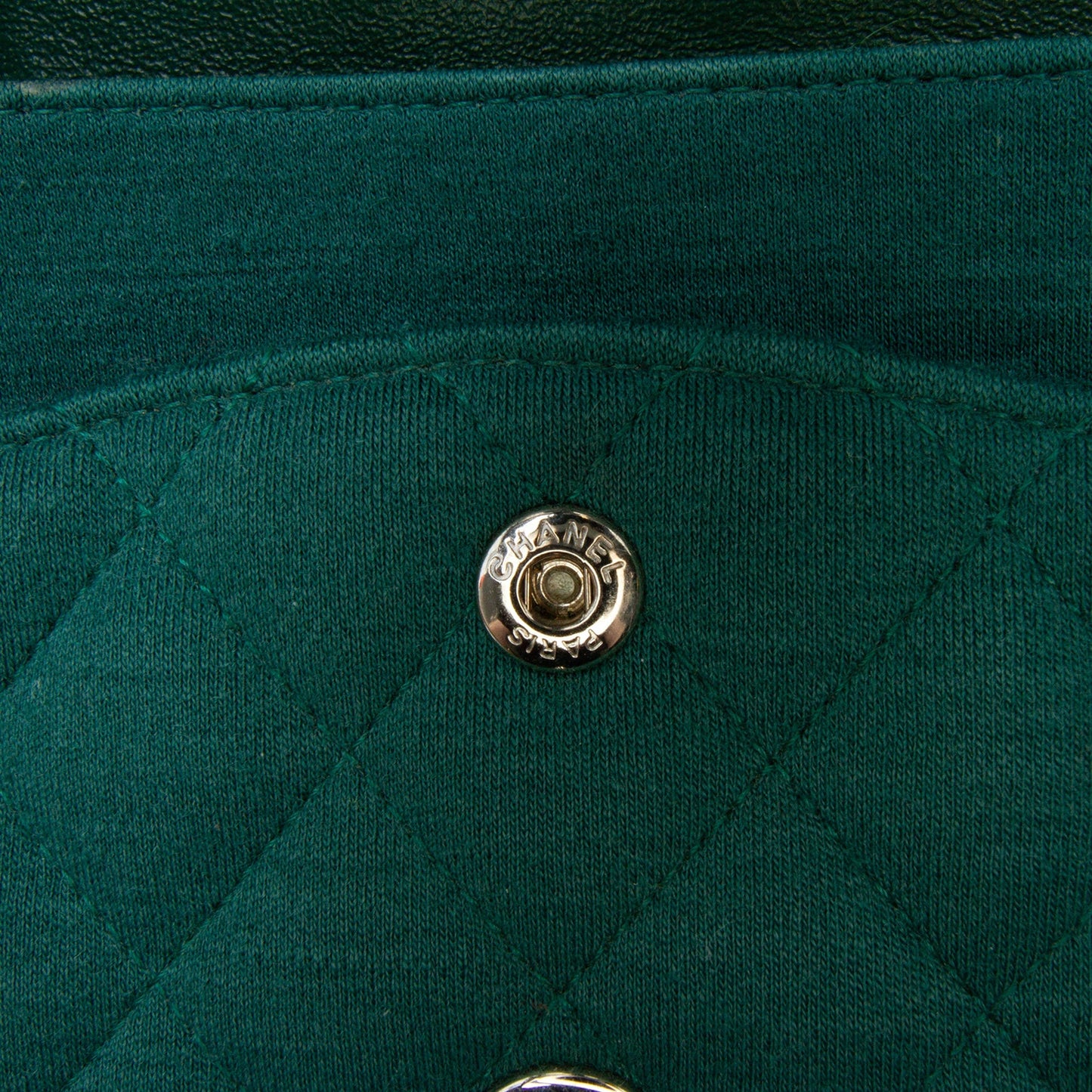 Chanel Medium Classic Jersey Double Flap Green
