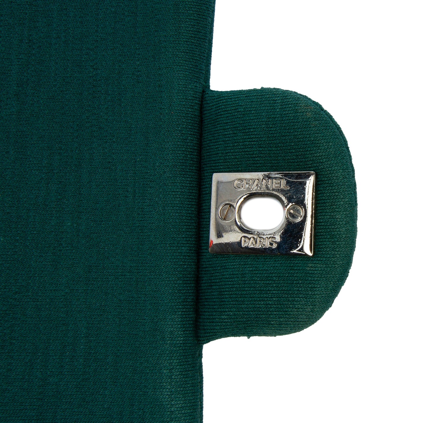 Chanel Medium Classic Jersey Double Flap Green