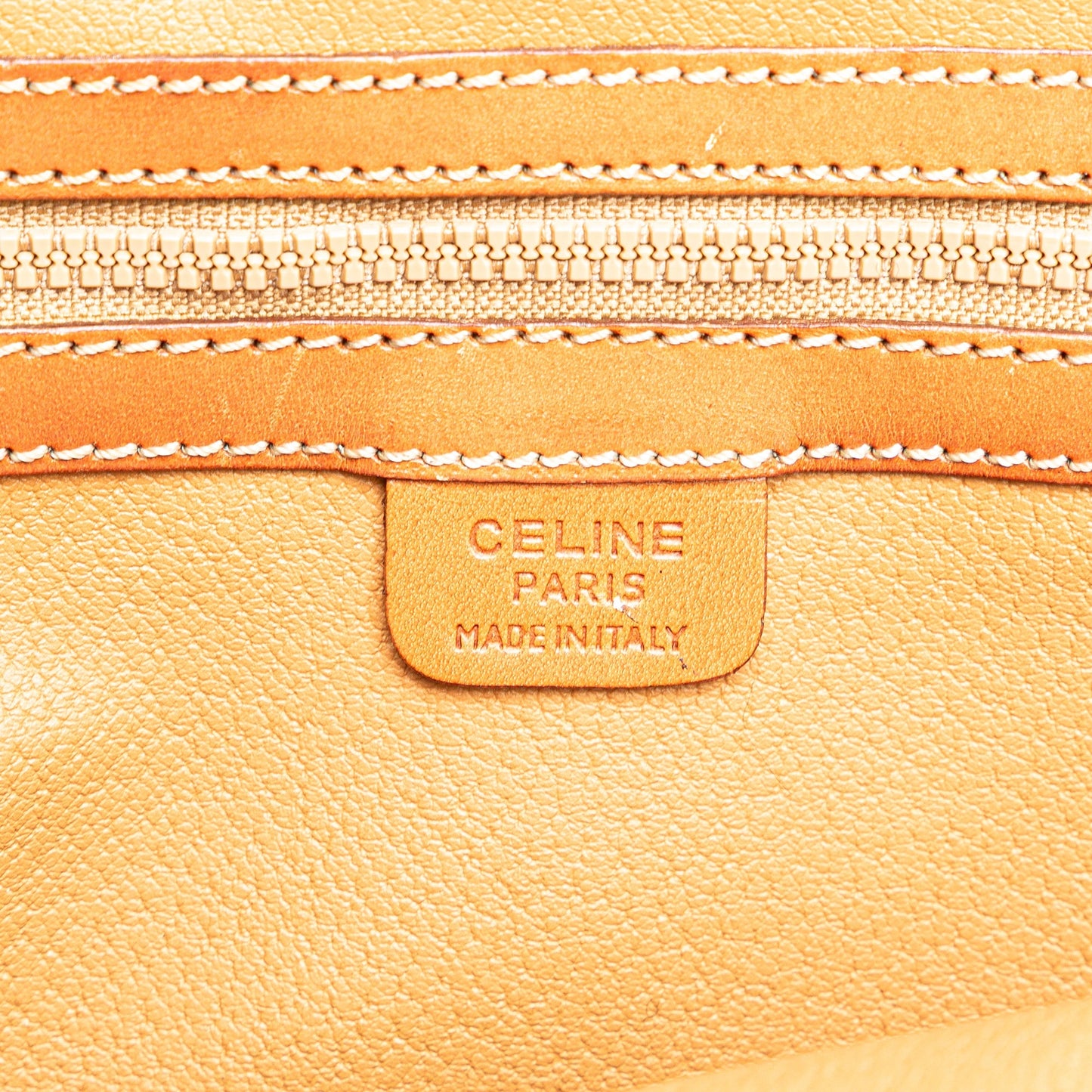 Celine Macadam Coated Canvas Dome Satchel Brown