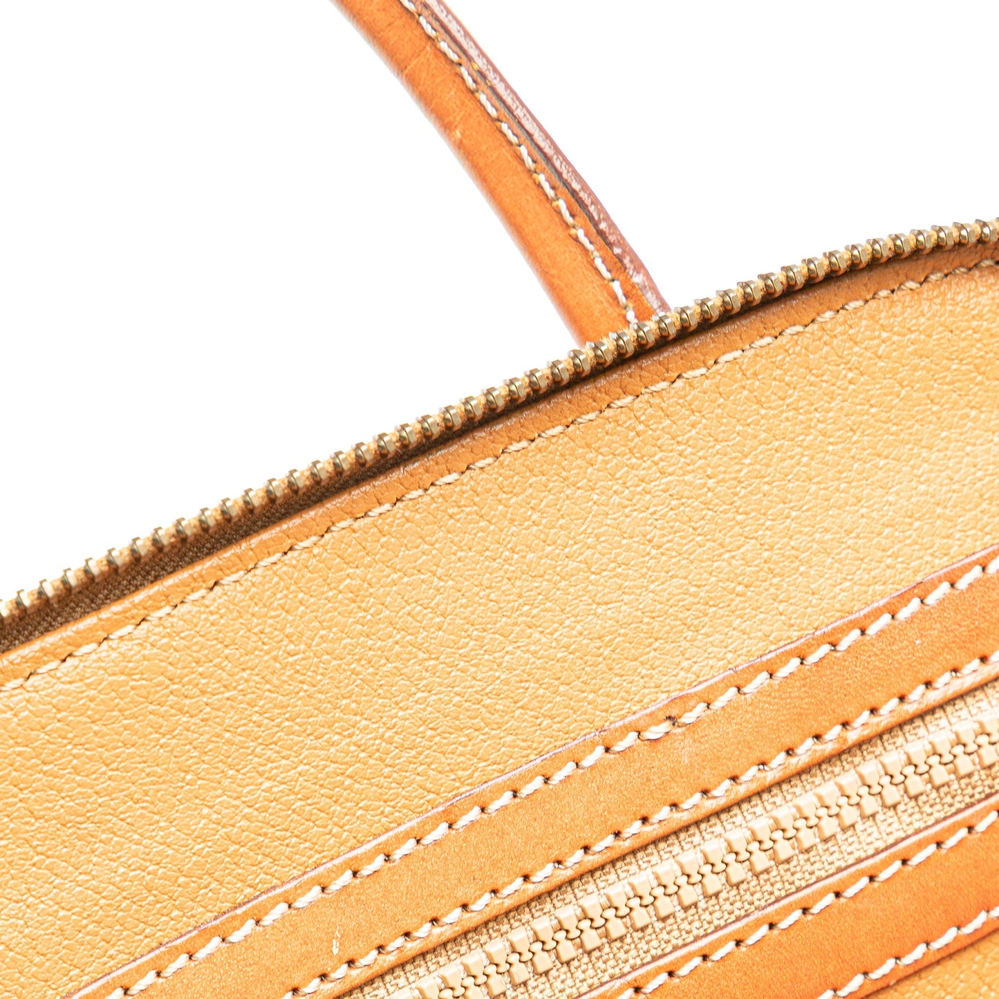 Celine Macadam Coated Canvas Dome Satchel Brown