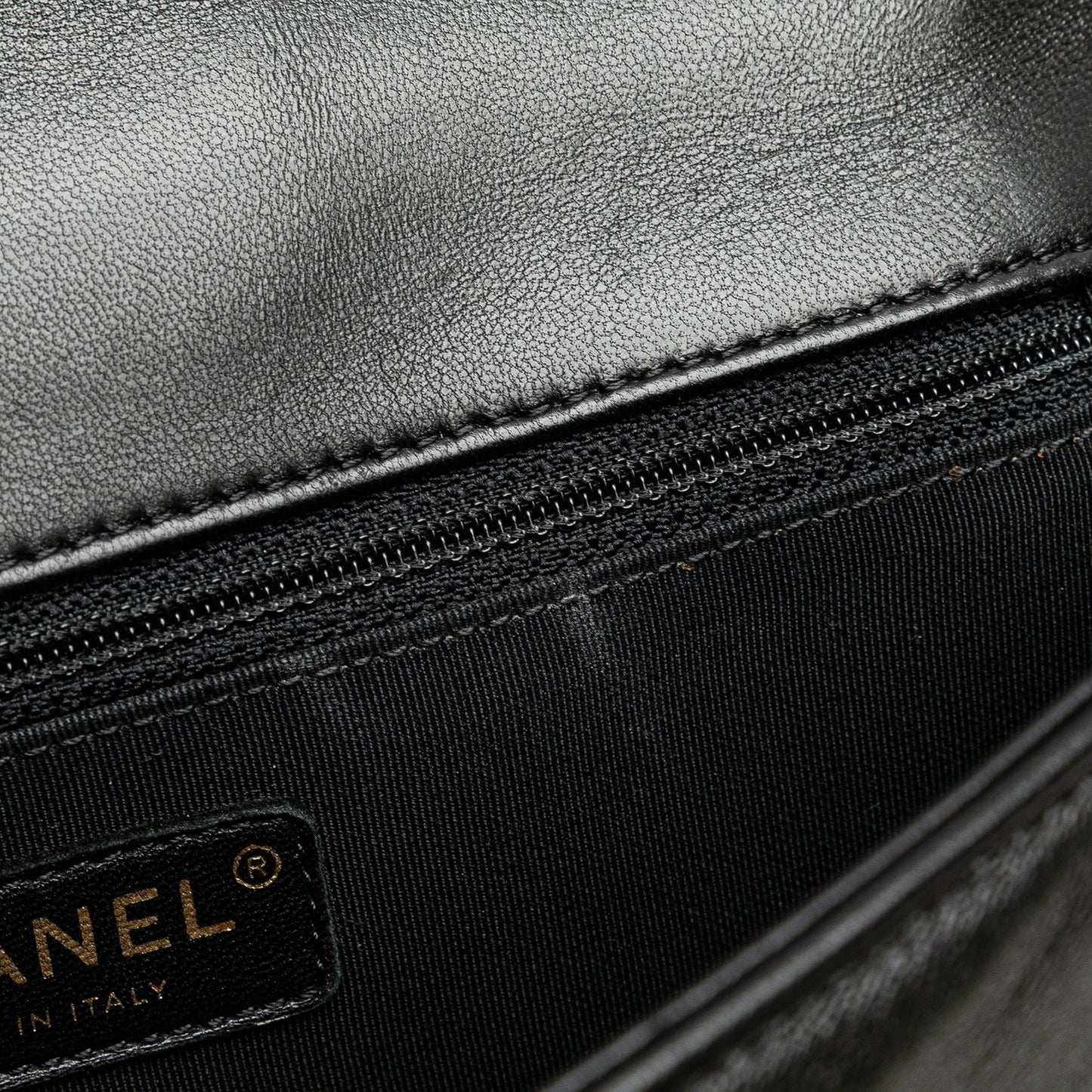 Chanel Medium Chevron Lambskin Boy Flap Black