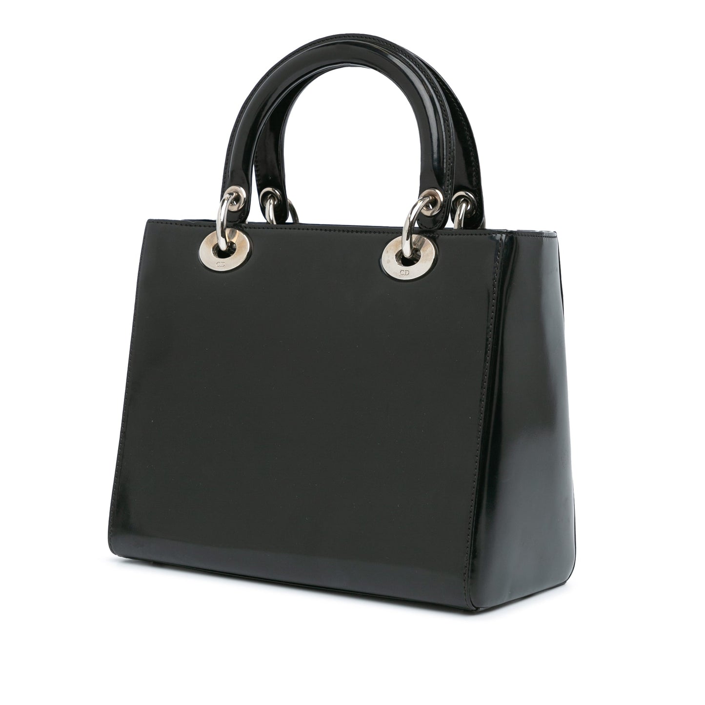 Dior Medium Patent Lady Dior Black
