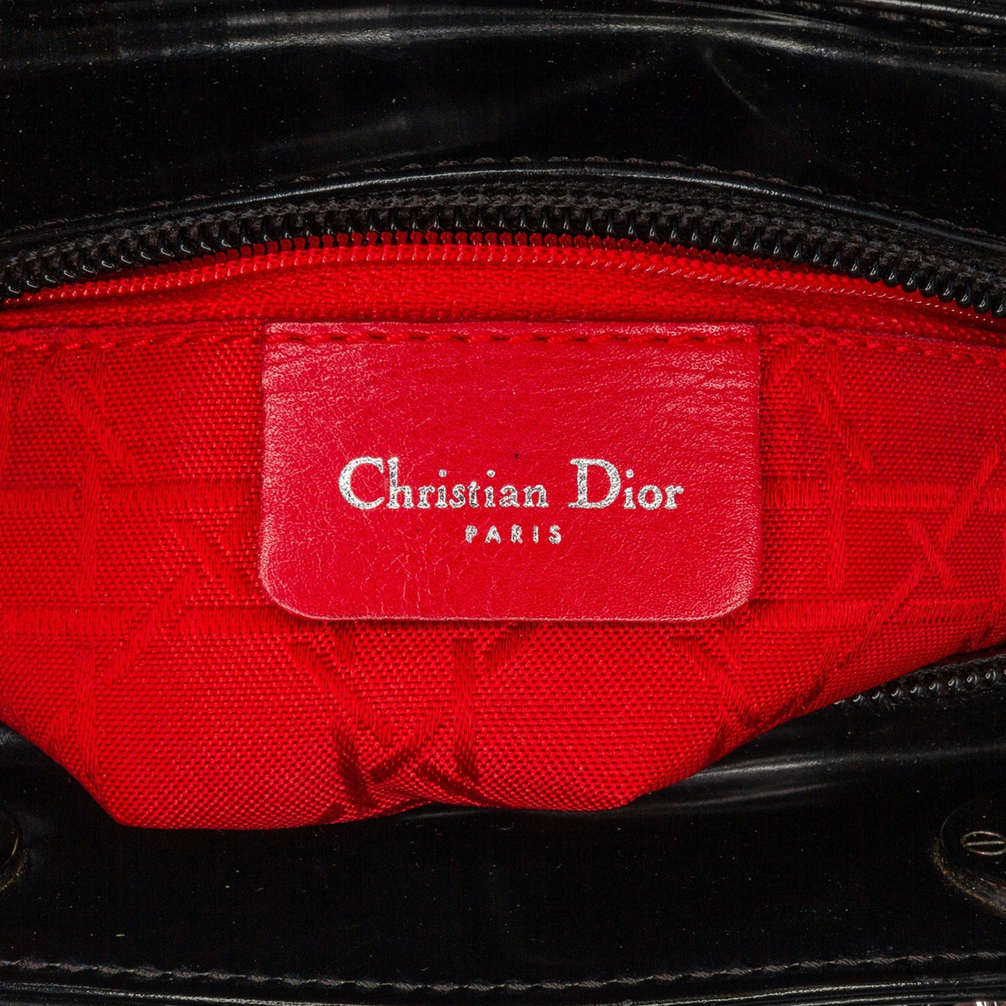Dior Medium Patent Lady Dior Black