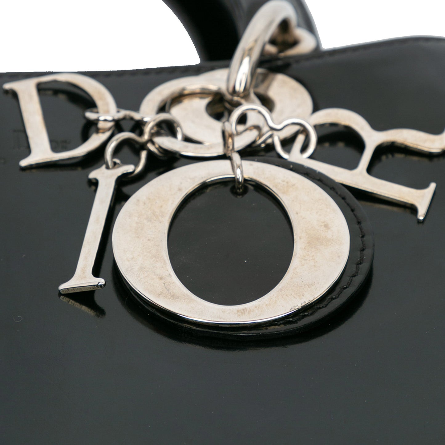 Dior Medium Patent Lady Dior Black